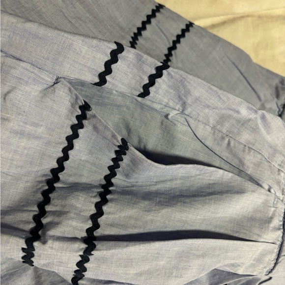 J. Crew Rickrack Trim Poplin Skirt Midi Sz M - Picture 3 of 4